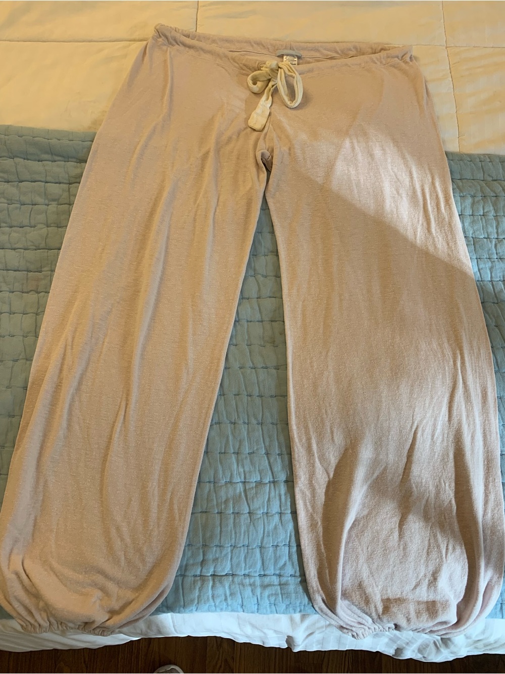 Eberjey Pale Pink Lounge Drawstring Pajama Pants | S